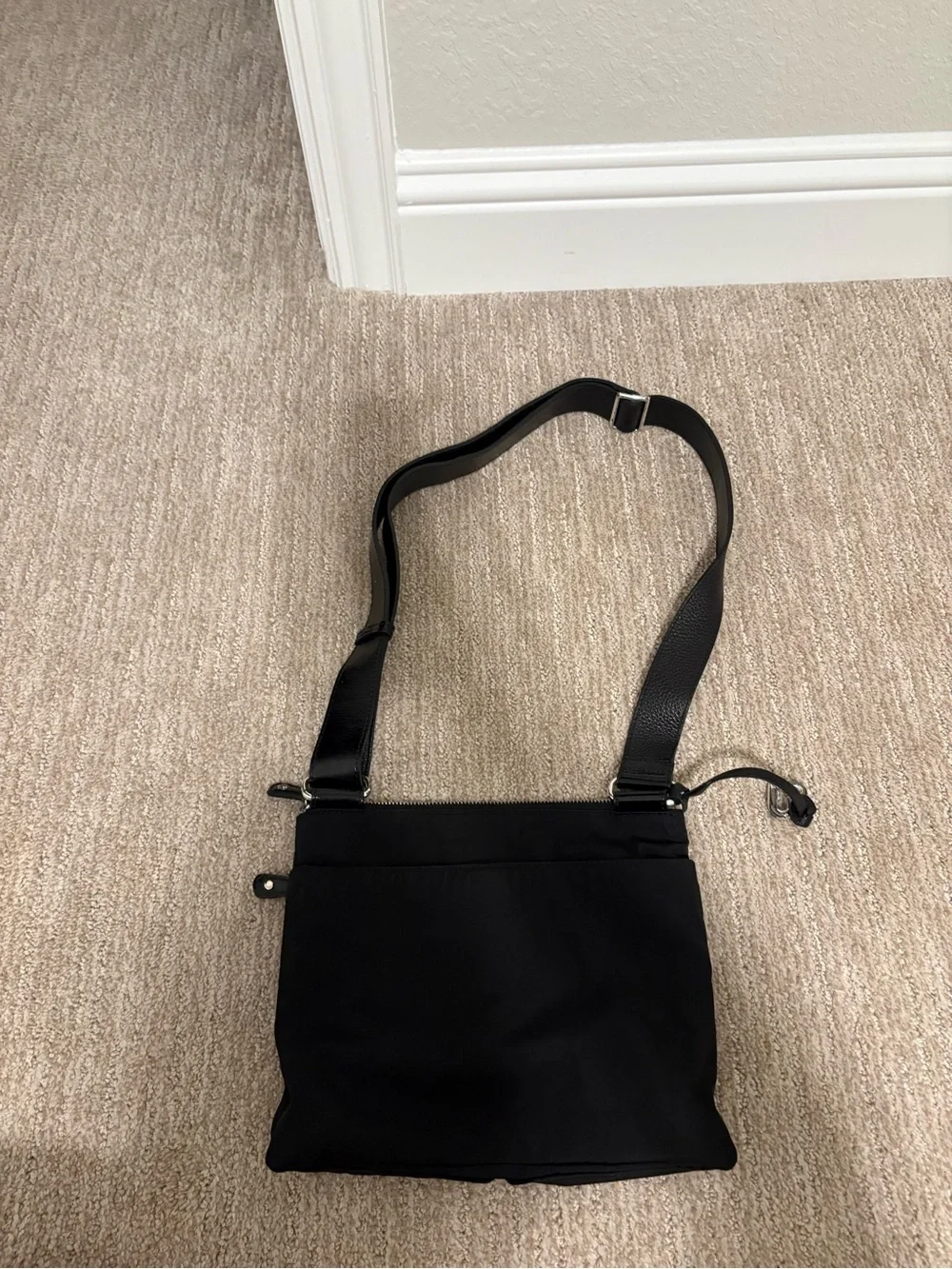 Brighton Black Crossbody with Silver Accents